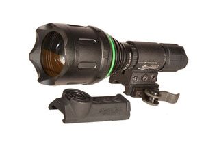 The AimShot TZ980GR is a 400 lumen LED light with rail mount, wireless control, and green filter.